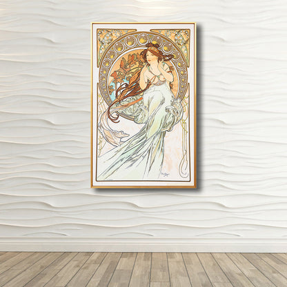 Vivolux | Art Nouveau Religion Leinwand Pastellfarbe Malerei Druck Frau Wand Dekor für Zuhause