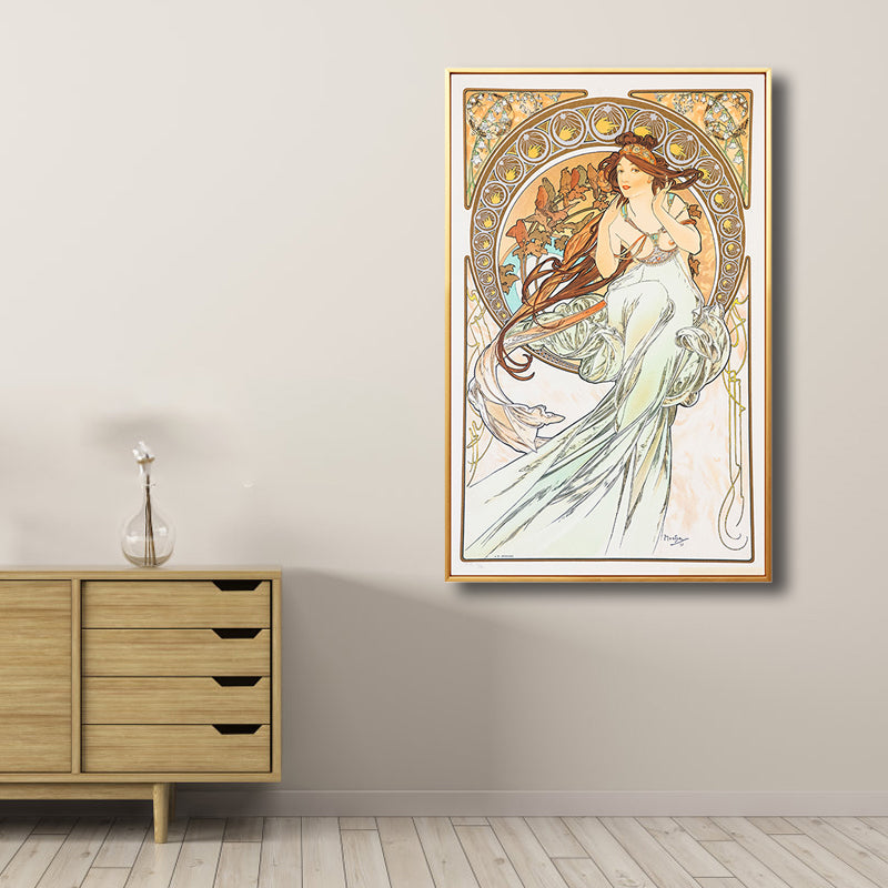 Vivolux | Art Nouveau Religion Leinwand Pastellfarbe Malerei Druck Frau Wand Dekor für Zuhause