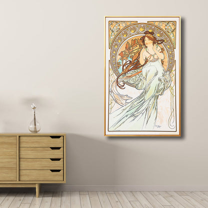 Vivolux | Art Nouveau Religion Leinwand Pastellfarbe Malerei Druck Frau Wand Dekor für Zuhause