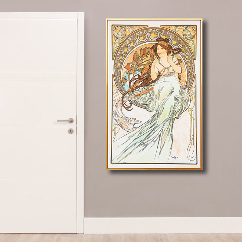 Vivolux | Art Nouveau Religion Leinwand Pastellfarbe Malerei Druck Frau Wand Dekor für Zuhause