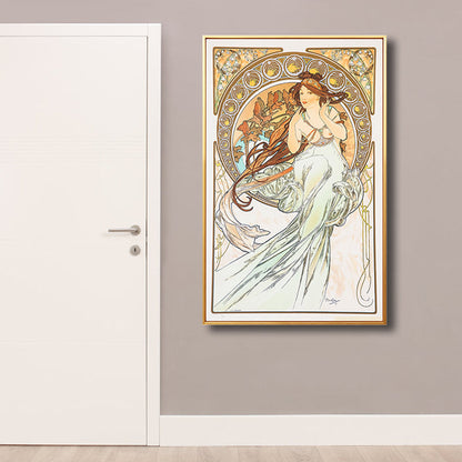 Vivolux | Art Nouveau Religion Leinwand Pastellfarbe Malerei Druck Frau Wand Dekor für Zuhause