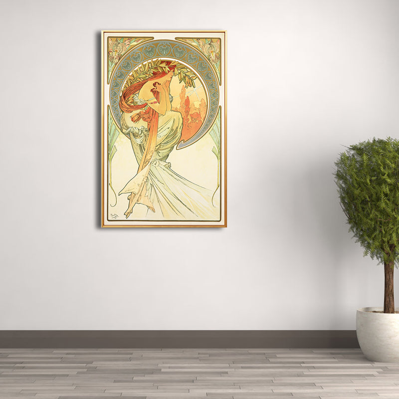 Vivolux | Art Nouveau Religion Leinwand Pastellfarbe Malerei Druck Frau Wand Dekor für Zuhause