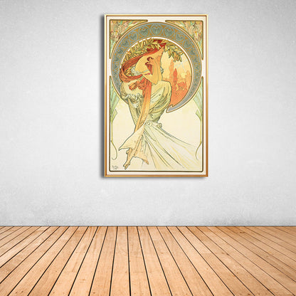 Vivolux | Art Nouveau Religion Leinwand Pastellfarbe Malerei Druck Frau Wand Dekor für Zuhause