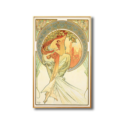Vivolux | Art Nouveau Religion Leinwand Pastellfarbe Malerei Druck Frau Wand Dekor für Zuhause