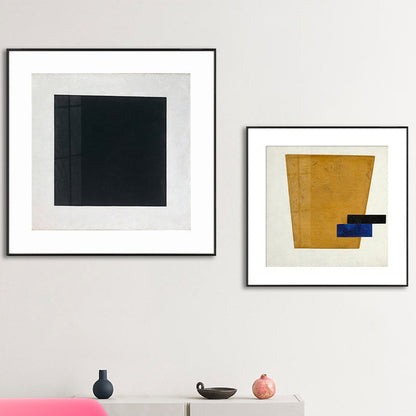 Vivolux | Geometrisches Muster Eingewickelter Leinwand Abstrakter Expressionismus Texturiertes Galeriewand Kunstwerk Druck