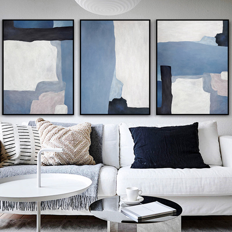 Vivolux | Illustration Aquarell Leinwand Abstrakter Expressionismus Texturierte Wandkunst Dekor in Heller Farbe