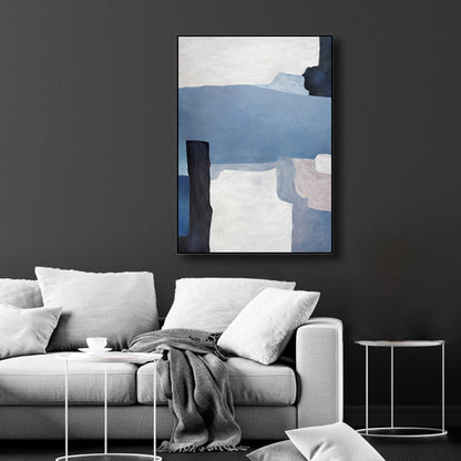 Vivolux | Illustration Aquarell Leinwand Abstrakter Expressionismus Texturierte Wandkunst Dekor in Heller Farbe