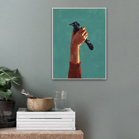 Vivolux | Weiche Farbfigur Malerei Leinwand Texturierte Wandkunst Druck für Zuhause, Mehrere Größenoptionen