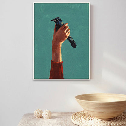 Vivolux | Weiche Farbfigur Malerei Leinwand Texturierte Wandkunst Druck für Zuhause, Mehrere Größenoptionen
