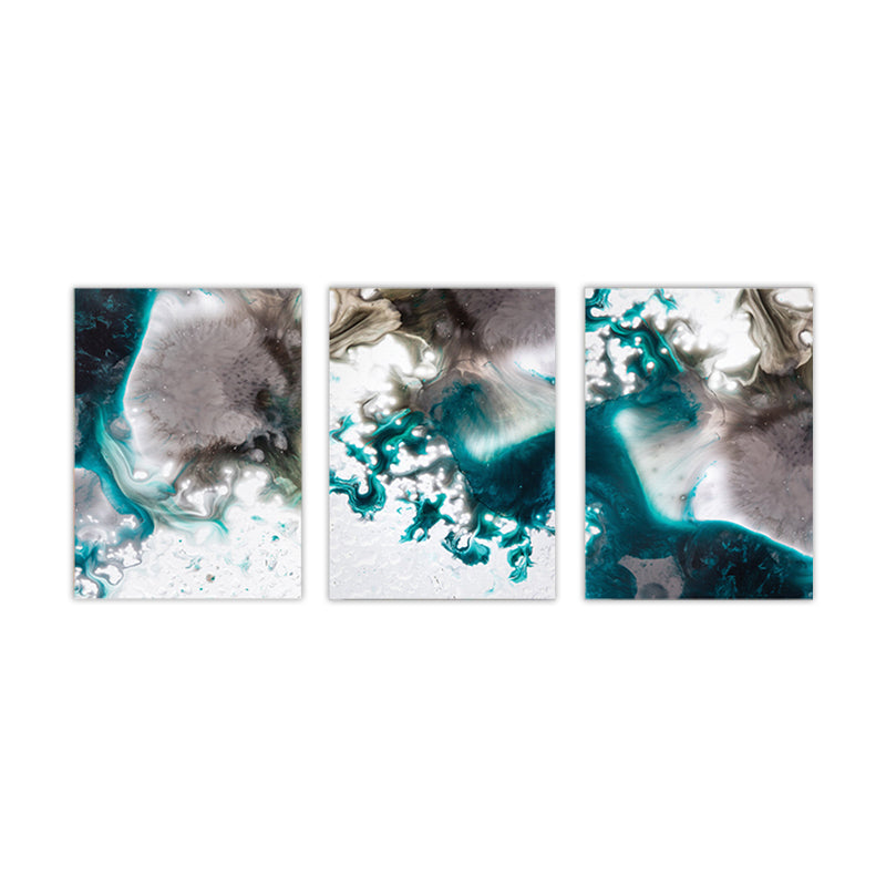 Vivolux | Seltsame grafische Malereien Kunstdruck Abstrakter Expressionismus Leinwand Wanddekoration, Set von 3