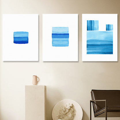 Vivolux | Seltsame grafische Malereien Kunstdruck Abstrakter Expressionismus Leinwand Wanddekoration, Set von 3