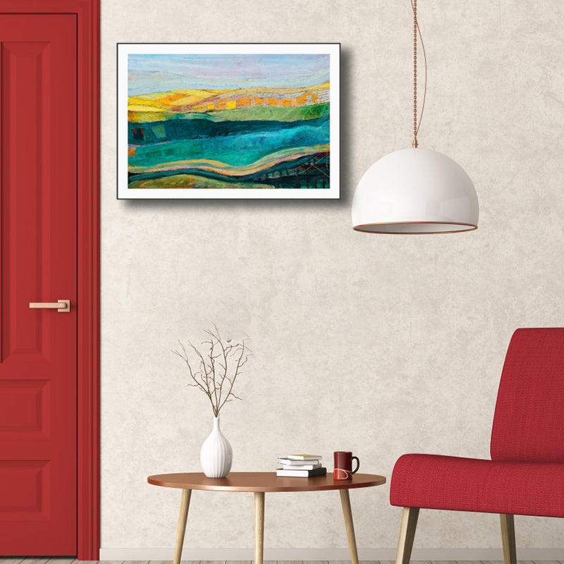 Vivolux | Fantastischer Farmview-Leinwand-Haus-Innenansichten-Wandkunst-Druck in sanften Farben