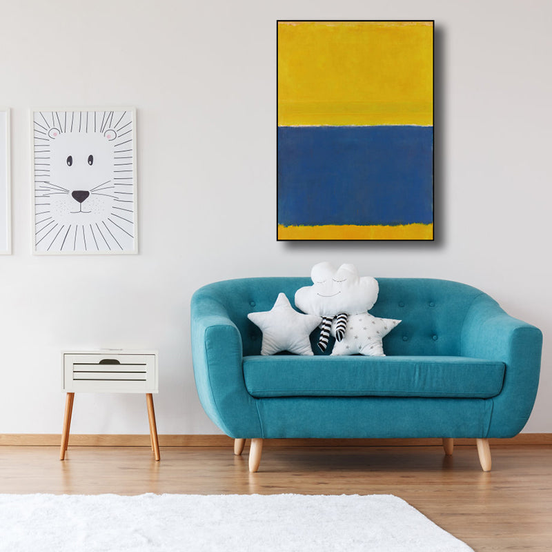 Vivolux | Handdruckmalerei Weiche Farbe Abstrakter Expressionismus Eingeschlagenen Leinwand für Familienzimmer