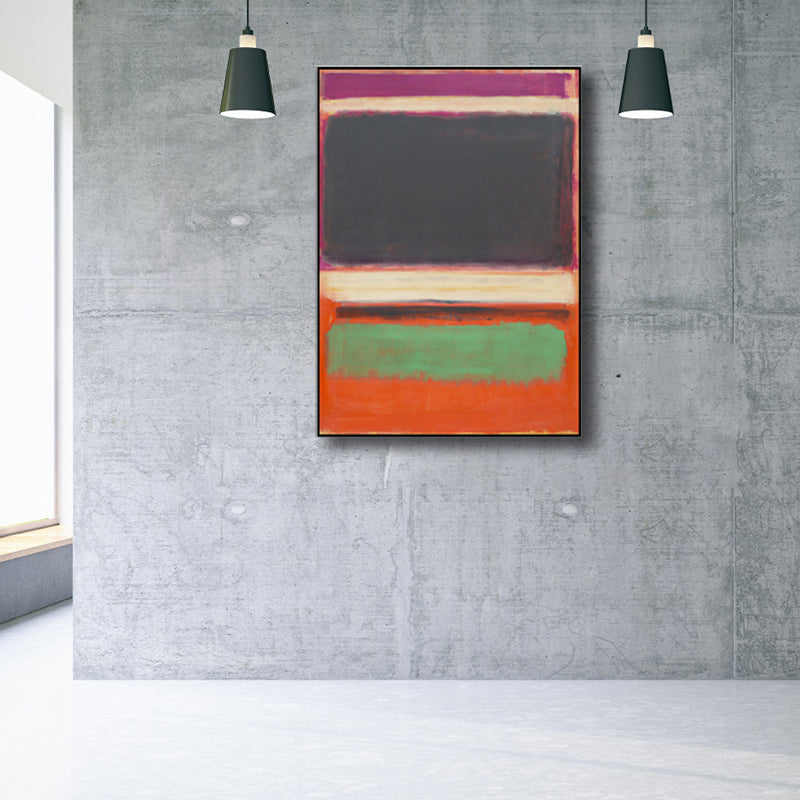 Vivolux | Handdruckmalerei Weiche Farbe Abstrakter Expressionismus Eingeschlagenen Leinwand für Familienzimmer