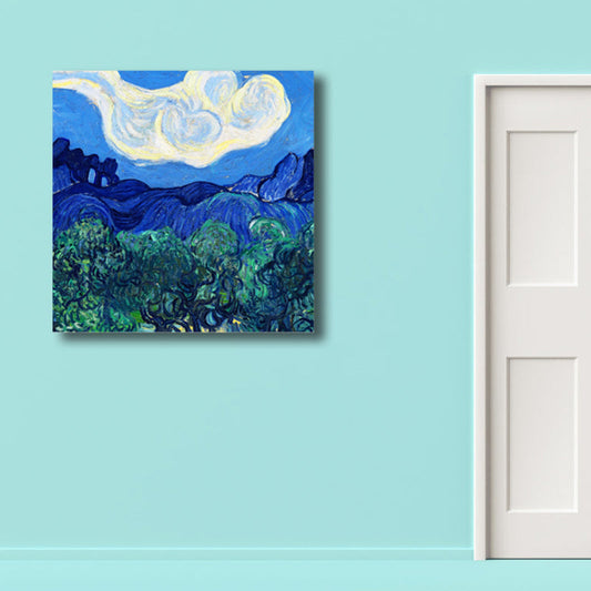 Vivolux | Van Gogh Natur Landschaft Malerei Traditionelles Leinwand Wandkunst Druck in Sanften Farben