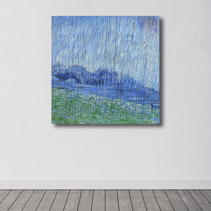 Vivolux | Van Gogh Natur Landschaft Malerei Traditionelles Leinwand Wandkunst Druck in Sanften Farben