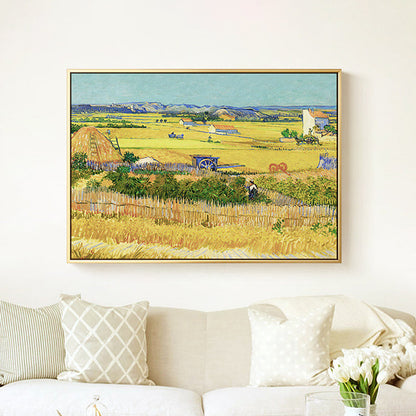 Vivolux | Leinwandtexturierte Kunstdruck Impressionismus Bauernfeld Landschaftsmalerei, Mehrere Größen