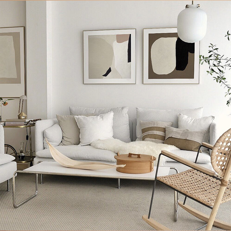 Vivolux | Bürstenstrich Umwickelte Leinwand Sanfte Farbige Abstrakte Expressionismus Malerei für Studienraum