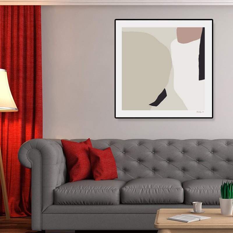 Vivolux | Bürstenstrich Umwickelte Leinwand Sanfte Farbige Abstrakte Expressionismus Malerei für Studienraum