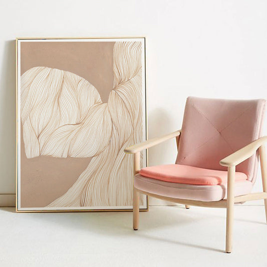 Vivolux | Illustration Devise Muster Wanddruck Esszimmer Abstraktes Leinwand in Helle Farbe