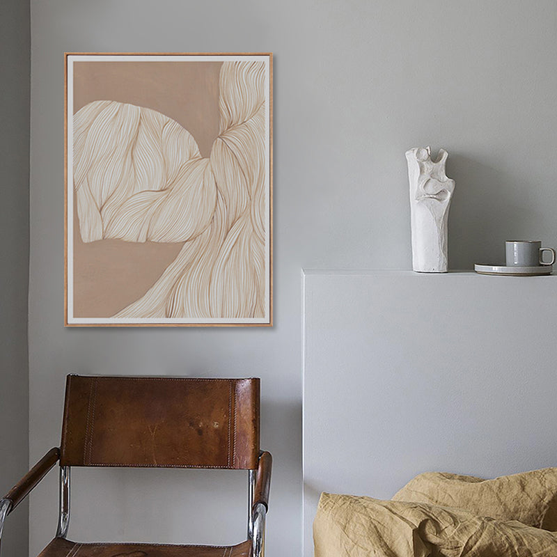 Vivolux | Illustration Devise Muster Wanddruck Esszimmer Abstraktes Leinwand in Helle Farbe