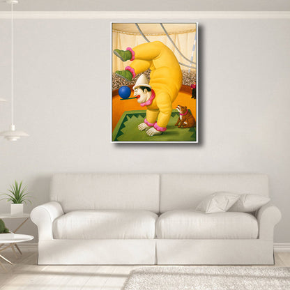 Vivolux | Helle traditionelle Leinwand Wanddekoration Unterhaltung Mann Zeichnung Kunstdruck für das Familienzimmer