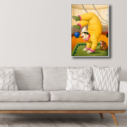 Vivolux | Helle traditionelle Leinwand Wanddekoration Unterhaltung Mann Zeichnung Kunstdruck für das Familienzimmer