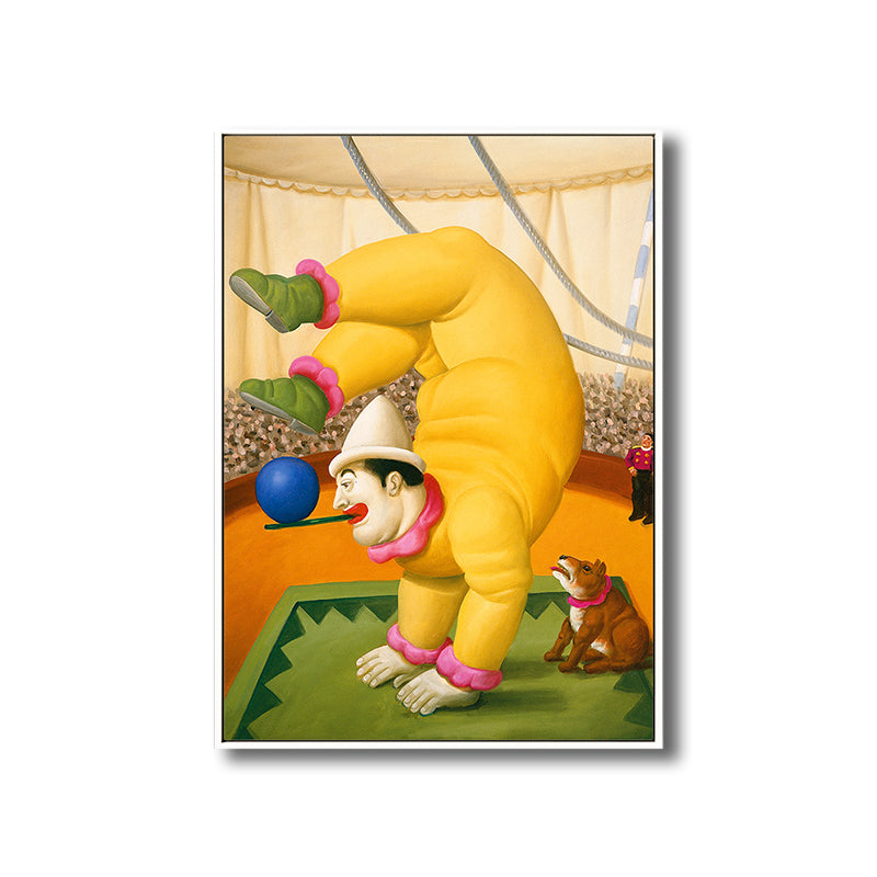 Vivolux | Helle traditionelle Leinwand Wanddekoration Unterhaltung Mann Zeichnung Kunstdruck für das Familienzimmer