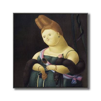 Vivolux | Lustige Figuren Wandkunst Hausinterieur Fernando Botero Zeichnung Leinwanddruck in sanften Farben