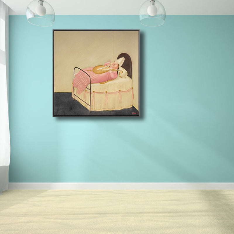 Vivolux | Lustige Figuren Wandkunst Hausinterieur Fernando Botero Zeichnung Leinwanddruck in sanften Farben