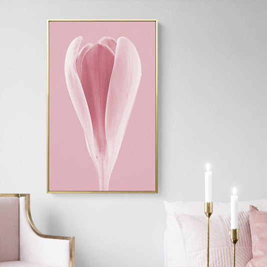 Vivolux | Fotografischer Druck Flowerbud Wandkunst Pink Nordischer Stil Wanddekoration für das Mädchenzimmer