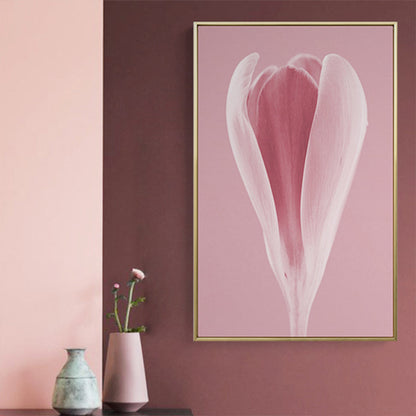 Vivolux | Fotografischer Druck Flowerbud Wandkunst Pink Nordischer Stil Wanddekoration für das Mädchenzimmer