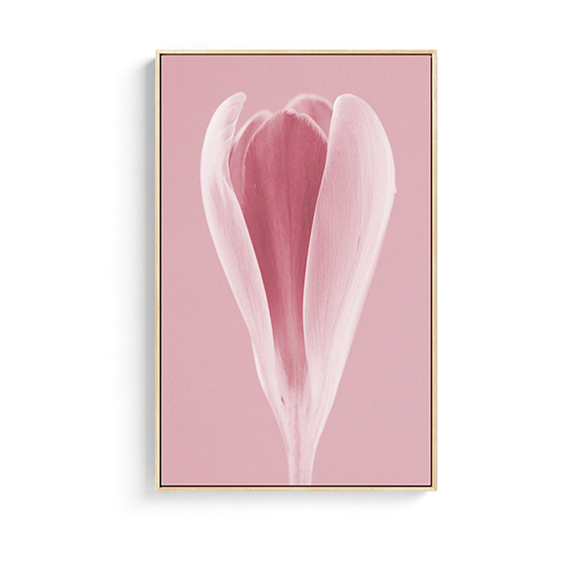 Vivolux | Fotografischer Druck Flowerbud Wandkunst Pink Nordischer Stil Wanddekoration für das Mädchenzimmer