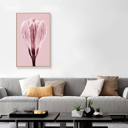 Vivolux | Fotografischer Druck Flowerbud Wandkunst Pink Nordischer Stil Wanddekoration für das Mädchenzimmer