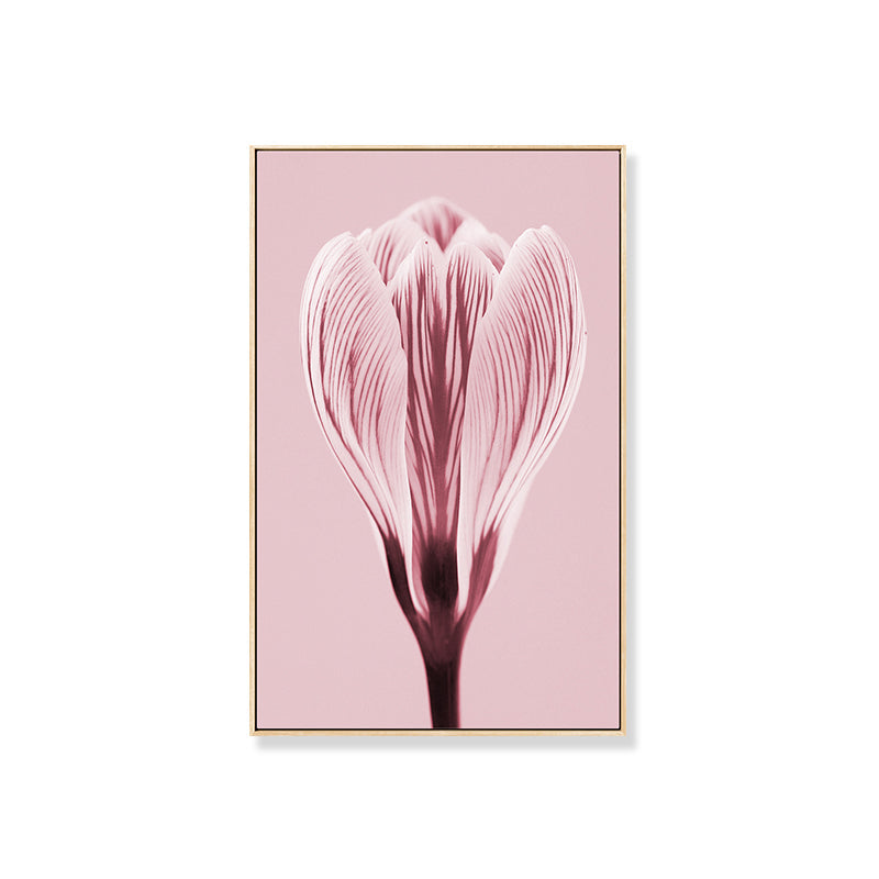 Vivolux | Fotografischer Druck Flowerbud Wandkunst Pink Nordischer Stil Wanddekoration für das Mädchenzimmer