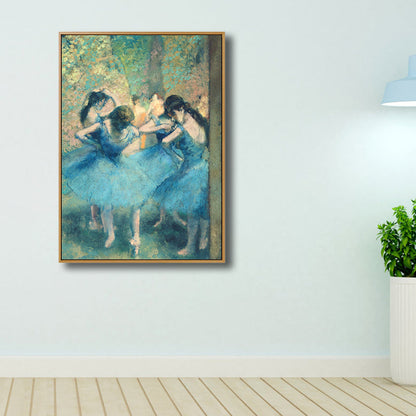 Vivolux | Art Nouveau Ballerina Malerei Leinwand Texturiert Weiche Farben Wanddekoration für Mädchenzimmer