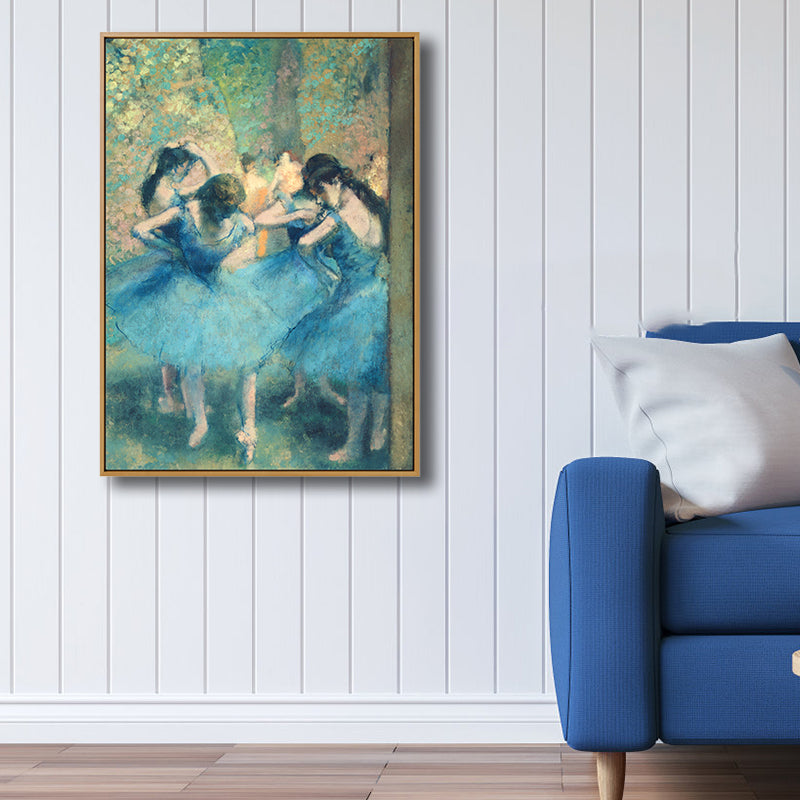 Vivolux | Art Nouveau Ballerina Malerei Leinwand Texturiert Weiche Farben Wanddekoration für Mädchenzimmer
