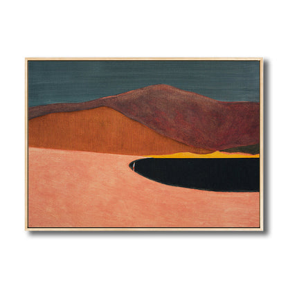 Vivolux | Flaches Land-Canvas-Wandbild Nordisches Texturiertes Schlafzimmerbild in Pastellfarbe, Mehrere Größen