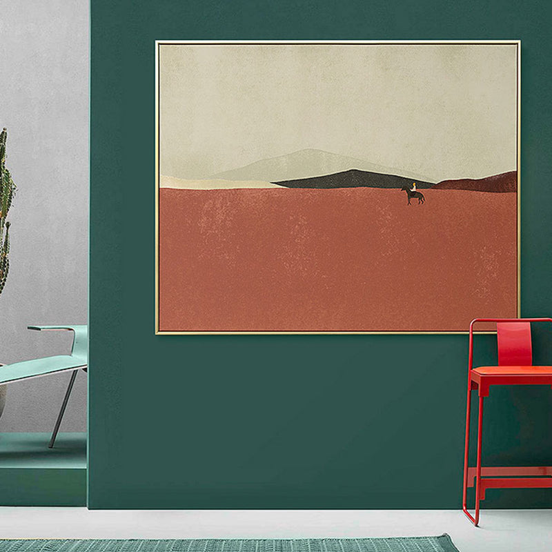 Vivolux | Flaches Land-Canvas-Wandbild Nordisches Texturiertes Schlafzimmerbild in Pastellfarbe, Mehrere Größen