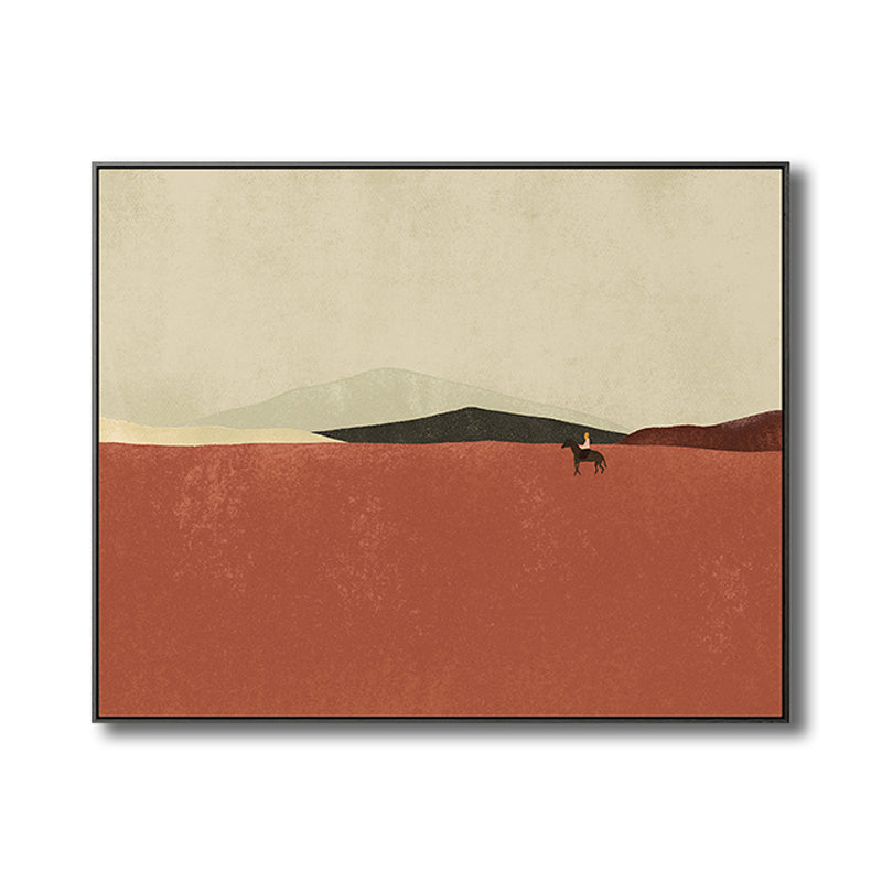 Vivolux | Flaches Land-Canvas-Wandbild Nordisches Texturiertes Schlafzimmerbild in Pastellfarbe, Mehrere Größen