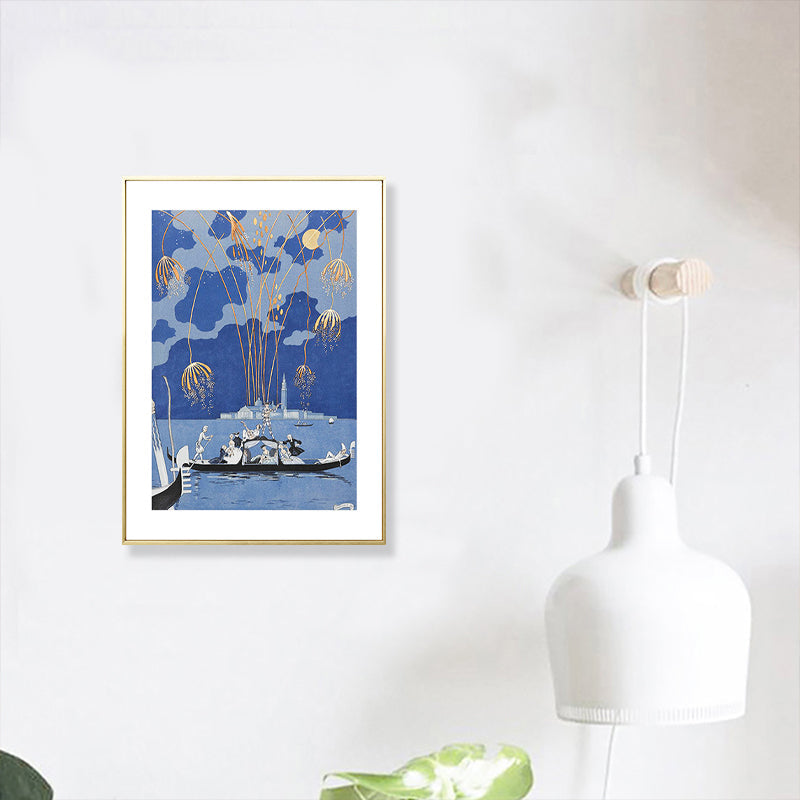 Vivolux | Asiatische Malerei Druck Pavilion Leinwand Kunst Pastell Familienzimmer Wanddekoration, Texturiert