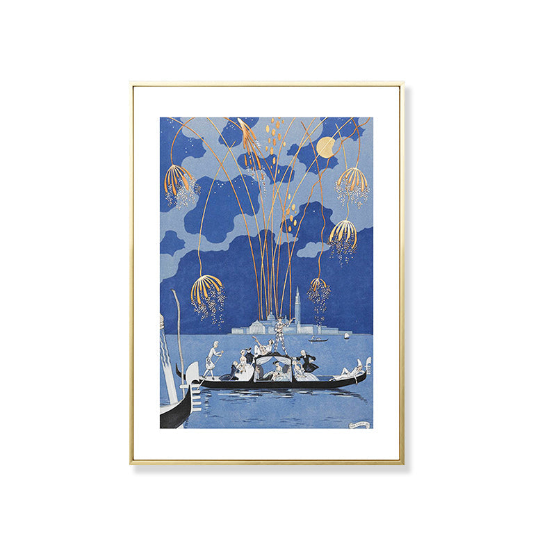 Vivolux | Asiatische Malerei Druck Pavilion Leinwand Kunst Pastell Familienzimmer Wanddekoration, Texturiert