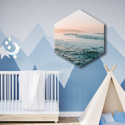 Vivolux | Lichtfarbe Gefrierphänomen Wanddekoration Winter Modern Texturiert Leinwand für Wohnzimmer