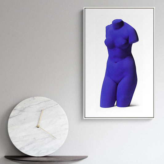 Vivolux | Foto Bedruckte Nackte Skulptur Leinwand Dunkle Farbe Moderne Wandkunst für Hausinterieur