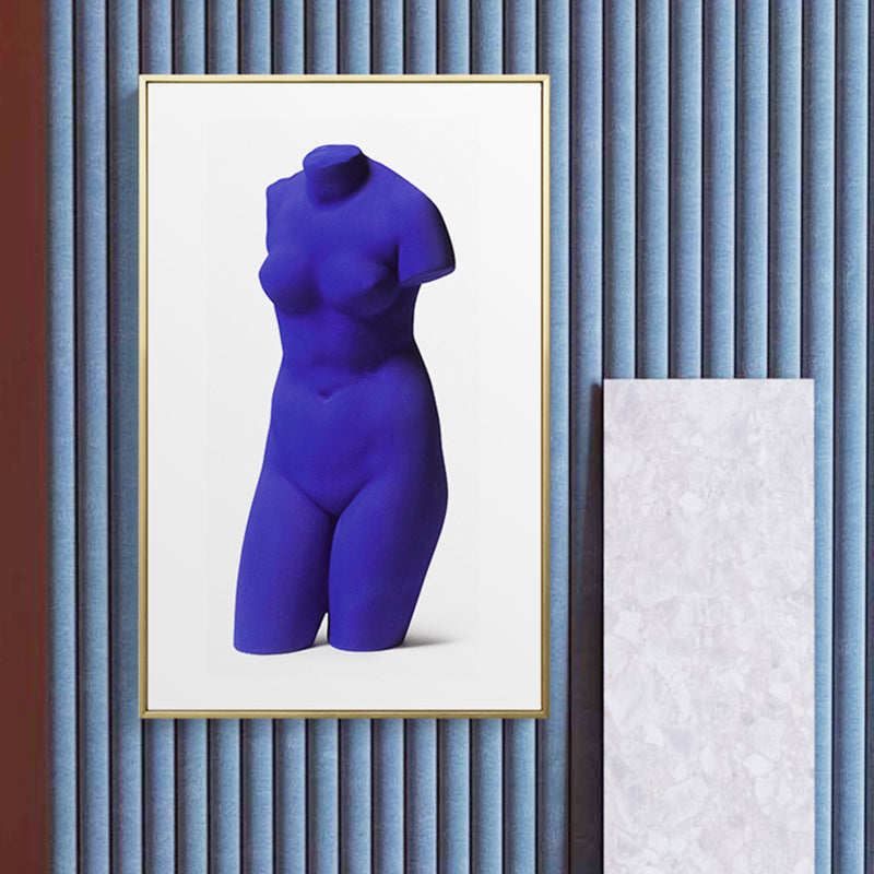 Vivolux | Foto Bedruckte Nackte Skulptur Leinwand Dunkle Farbe Moderne Wandkunst für Hausinterieur