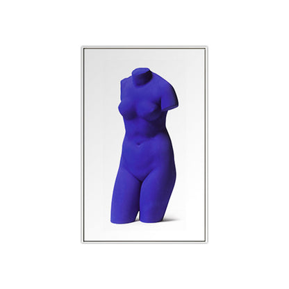 Vivolux | Foto Bedruckte Nackte Skulptur Leinwand Dunkle Farbe Moderne Wandkunst für Hausinterieur