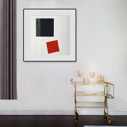 Vivolux | Pastellfarbe Abstrakter Expressionismus Leinwanddruck Geometrische Wandkunst Dekor für die Küche