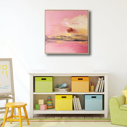 Vivolux | Dunkle Nacht See Szene Malerei Abstrakt Traditionelle Texturierte Leinwand Kunst für Zuhause