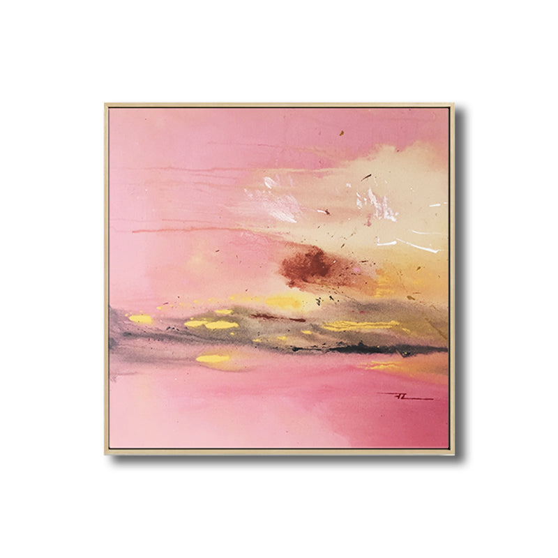 Vivolux | Dunkle Nacht See Szene Malerei Abstrakt Traditionelle Texturierte Leinwand Kunst für Zuhause