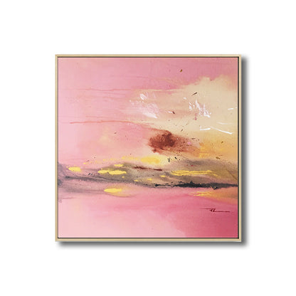 Vivolux | Dunkle Nacht See Szene Malerei Abstrakt Traditionelle Texturierte Leinwand Kunst für Zuhause